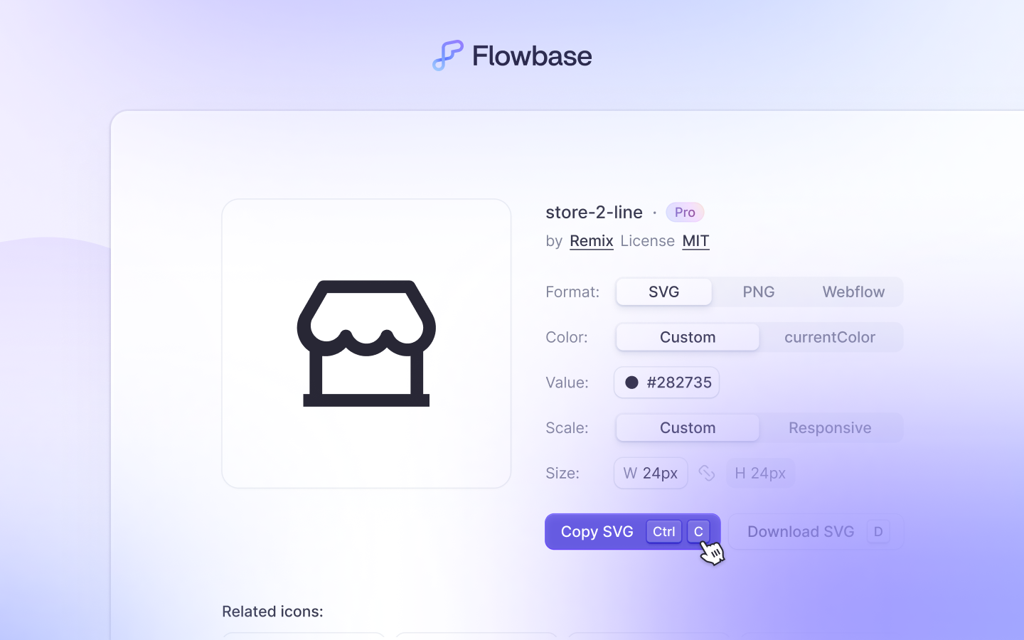 SVG Icons for Webflow Framer Figma